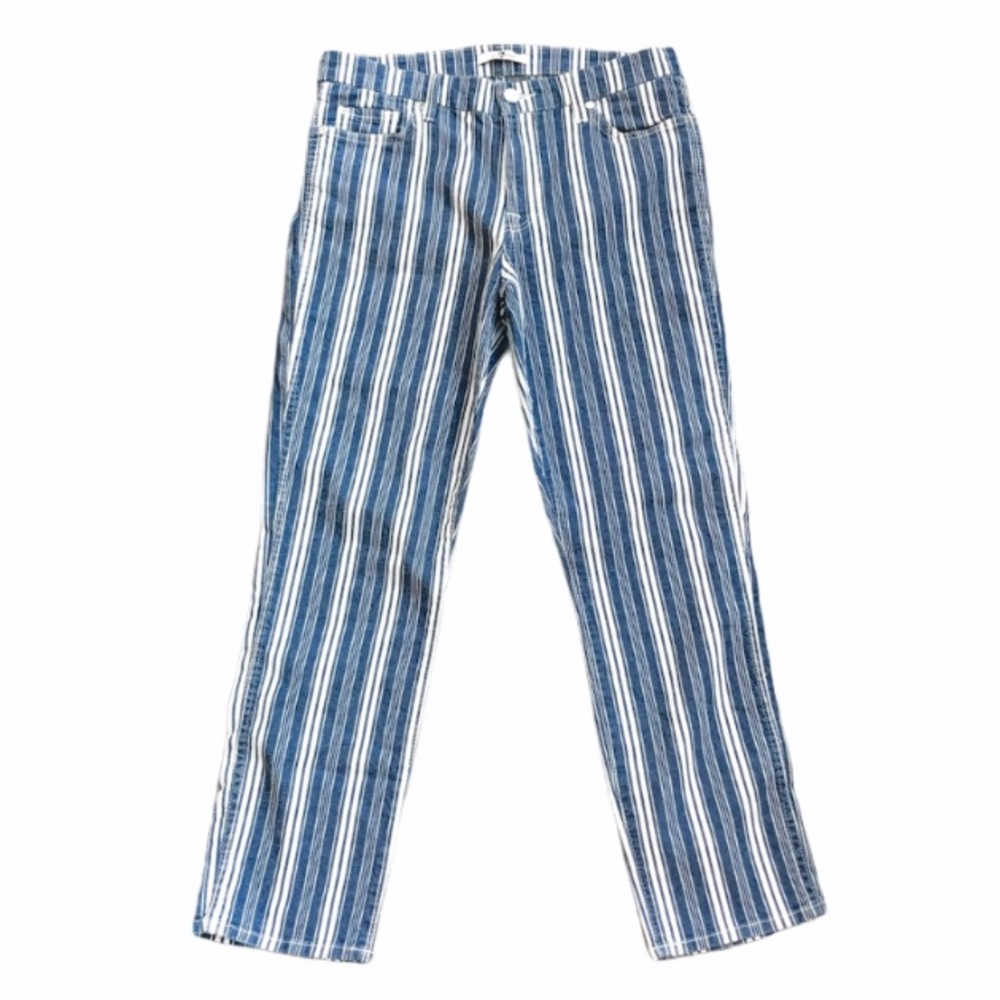 7 for All Mankind Pinstripe Mixed Stripe Jeans 30